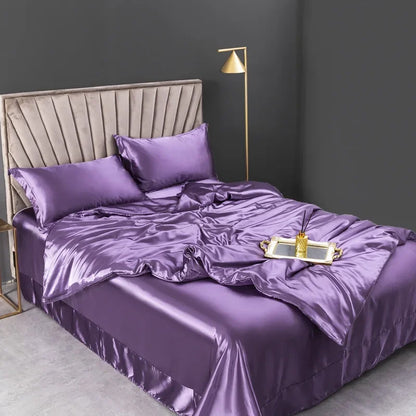 NONECN Silk Bedding Set
