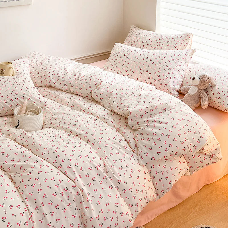 Ins Simple Floral Bedding