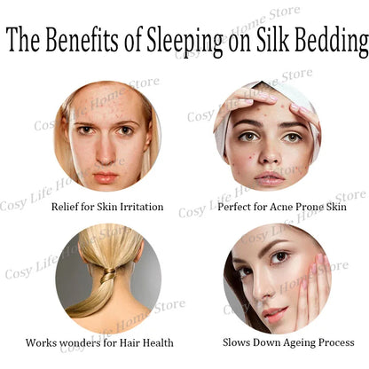 NONECN Silk Bedding Set