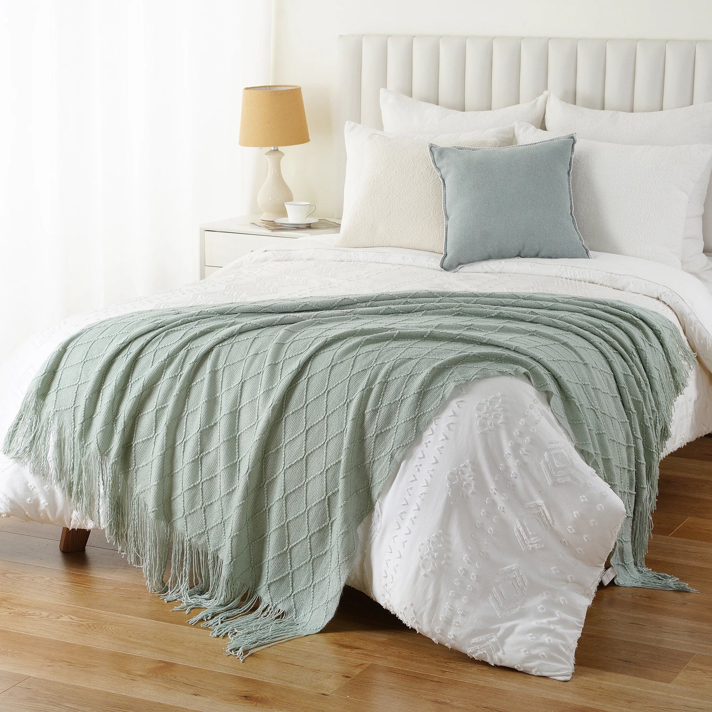 Battilo Plaid Knit Throw