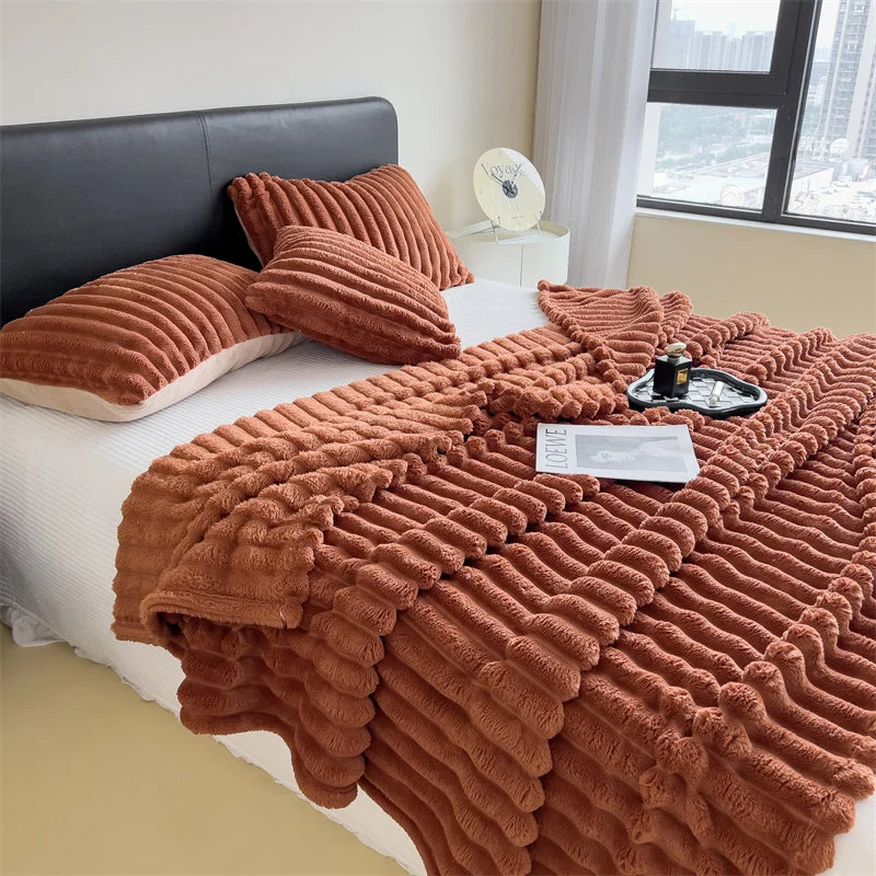 Luxe Collection Ribbed Throw
