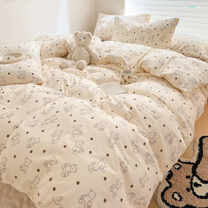 Ins Simple Floral Bedding