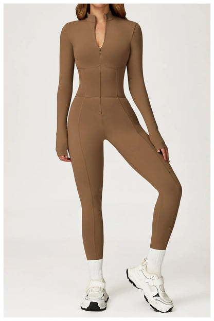Sculpt Zip Yoga Jumpsuit