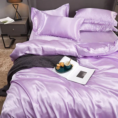 NONECN Silk Bedding Set
