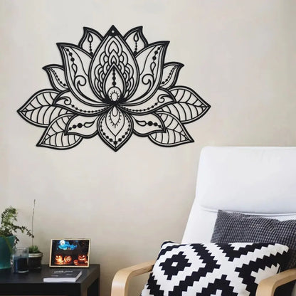 Luxe Steel Lotus Mandala