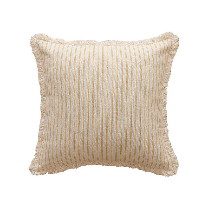 Boutique Geometric Tassel Pillow Cover
