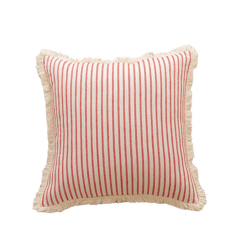 Boutique Geometric Tassel Pillow Cover
