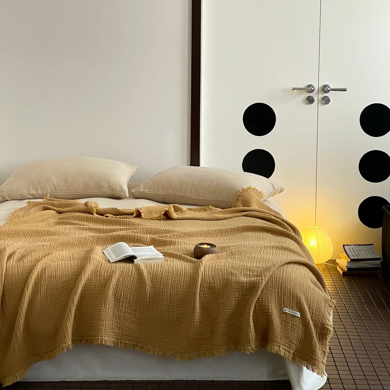 Tassel Cotton Nap Blanket