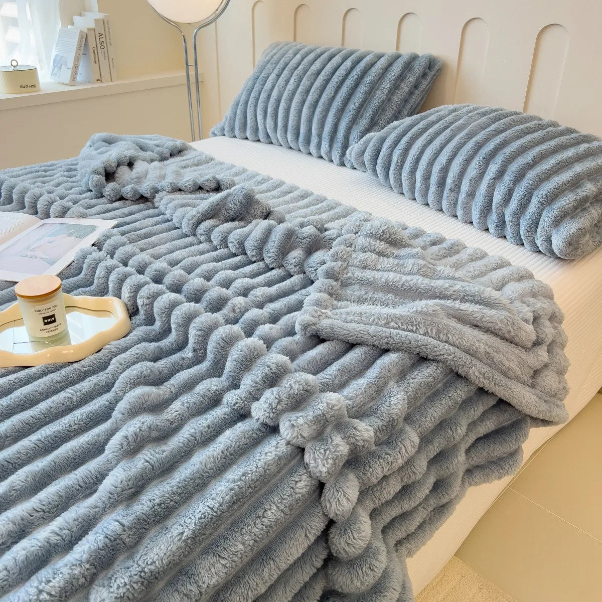 Luxe Collection Ribbed Throw