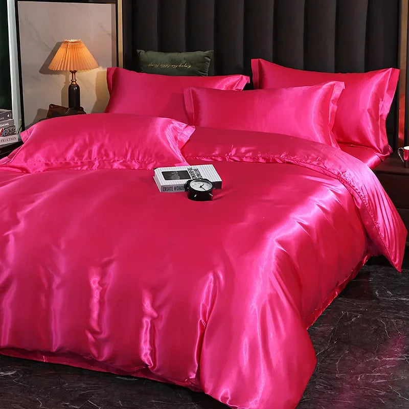 NONECN Silk Bedding Set