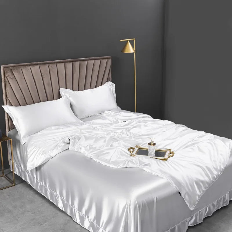 NONECN Silk Bedding Set