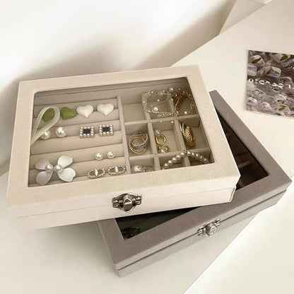 Transparent Velvet Jewelry Box