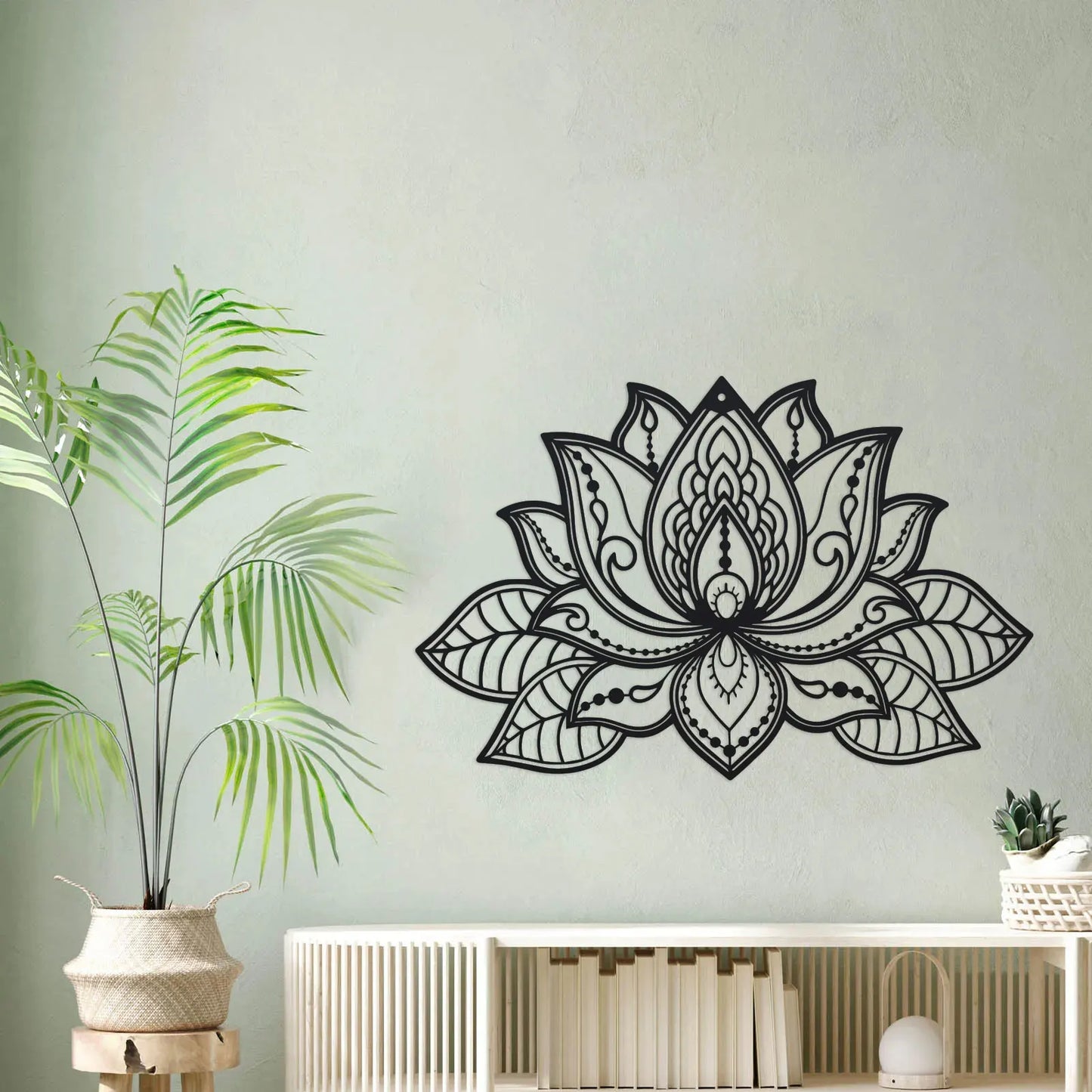 Luxe Steel Lotus Mandala