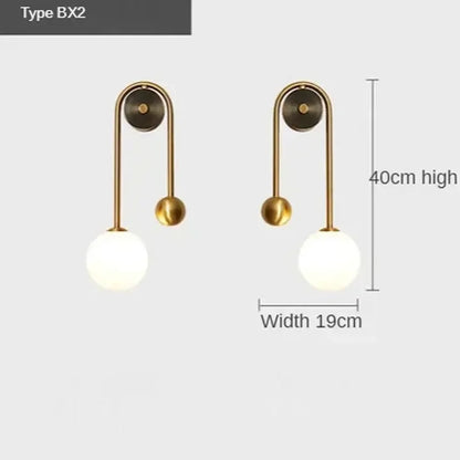 Gold Glass Ball Sconce
