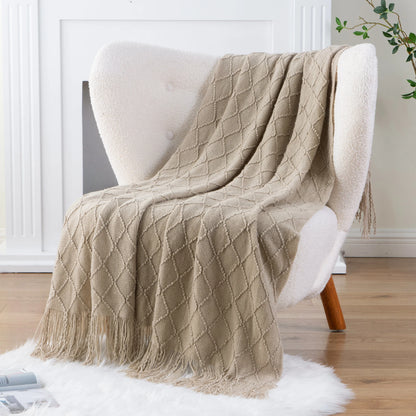 Battilo Plaid Knit Throw