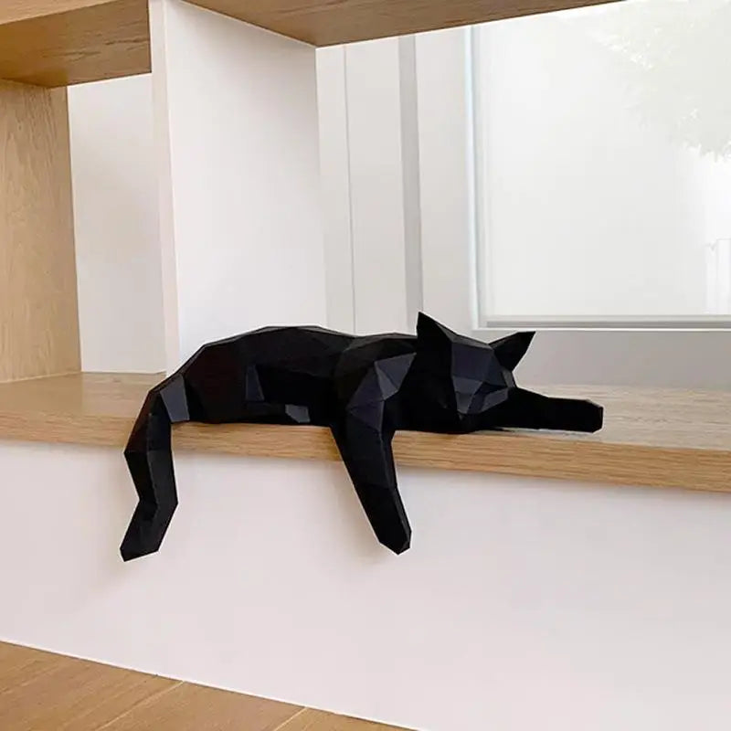 Geometric Cat Sculpture
