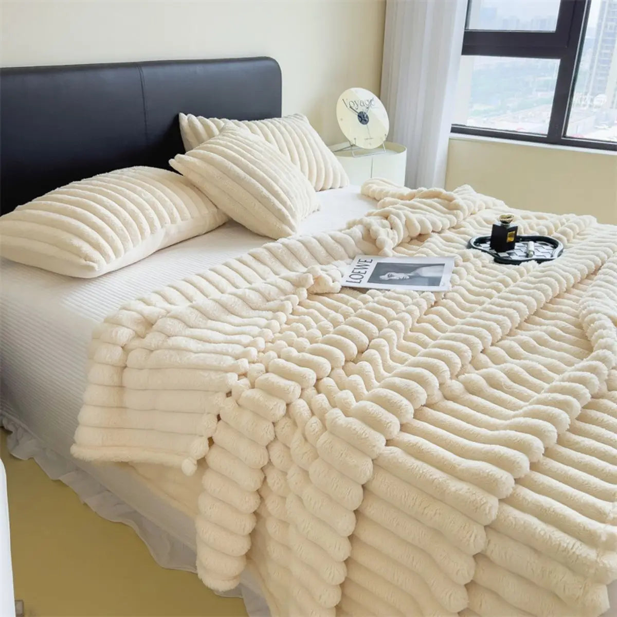 Luxe Collection Ribbed Throw