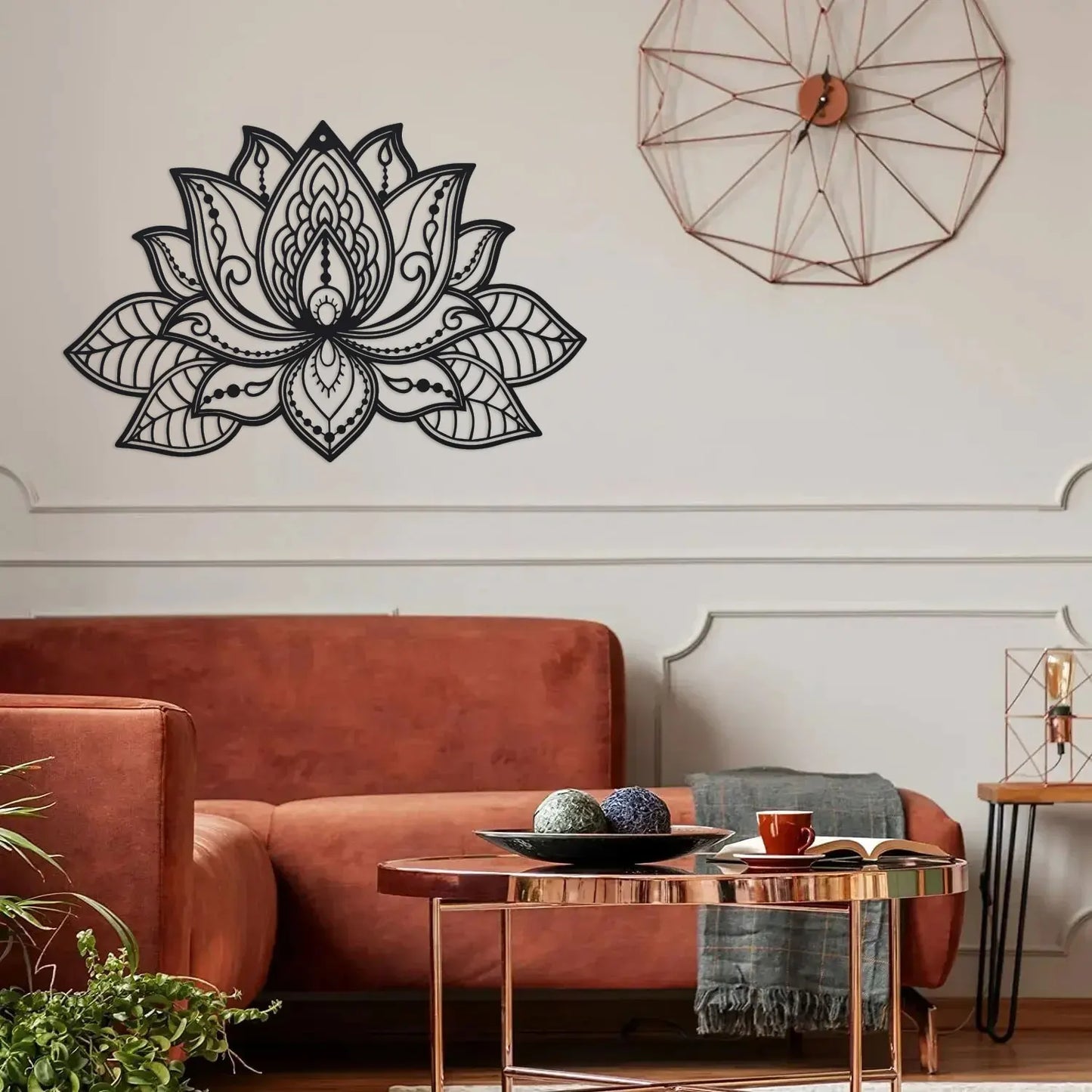 Luxe Steel Lotus Mandala
