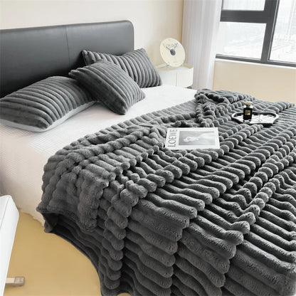 Luxe Collection Ribbed Throw
