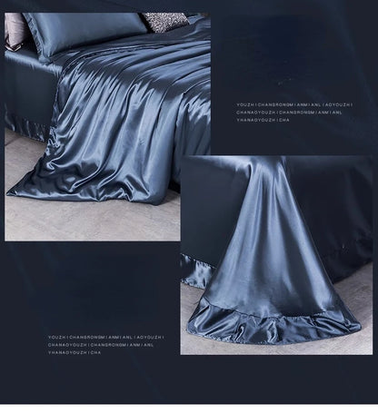 NONECN Silk Bedding Set