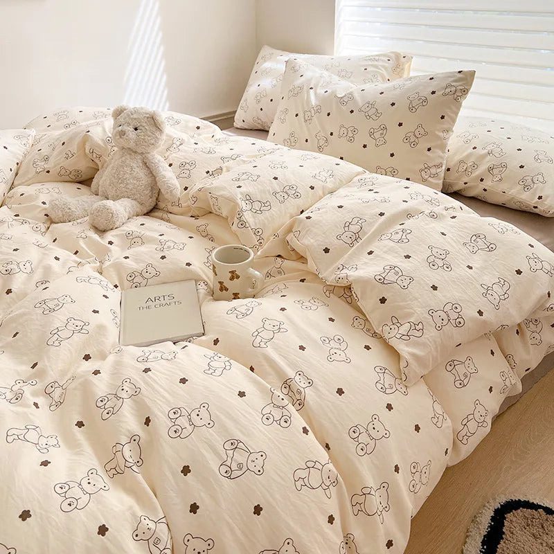 Ins Simple Floral Bedding
