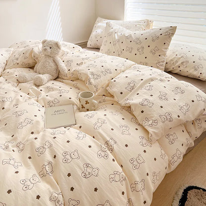 Ins Simple Floral Bedding