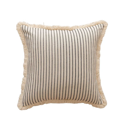 Boutique Geometric Tassel Pillow Cover