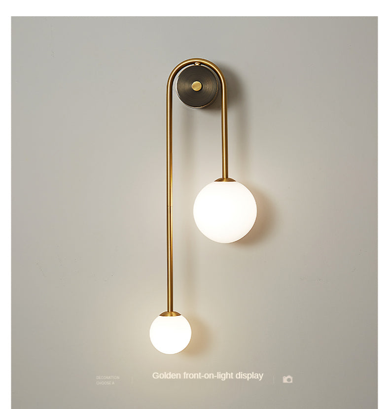 Gold Glass Ball Sconce