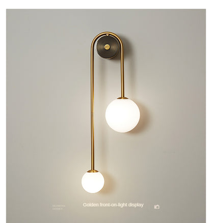 Gold Glass Ball Sconce