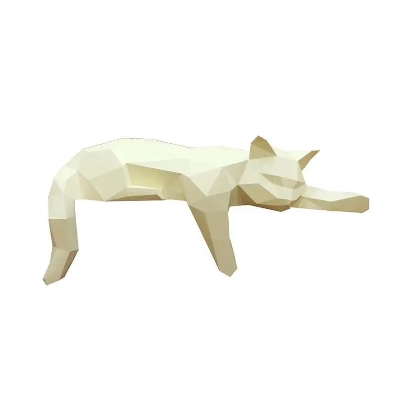 Geometric Cat Sculpture