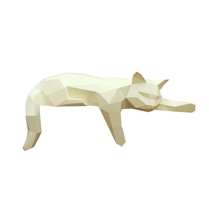 Geometric Cat Sculpture