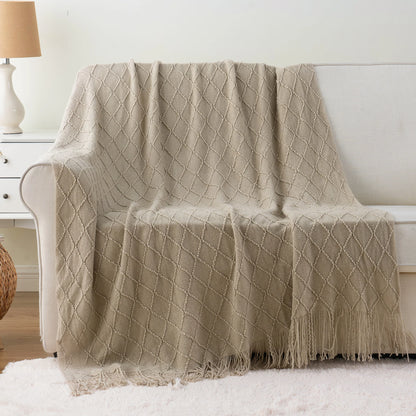 Battilo Plaid Knit Throw