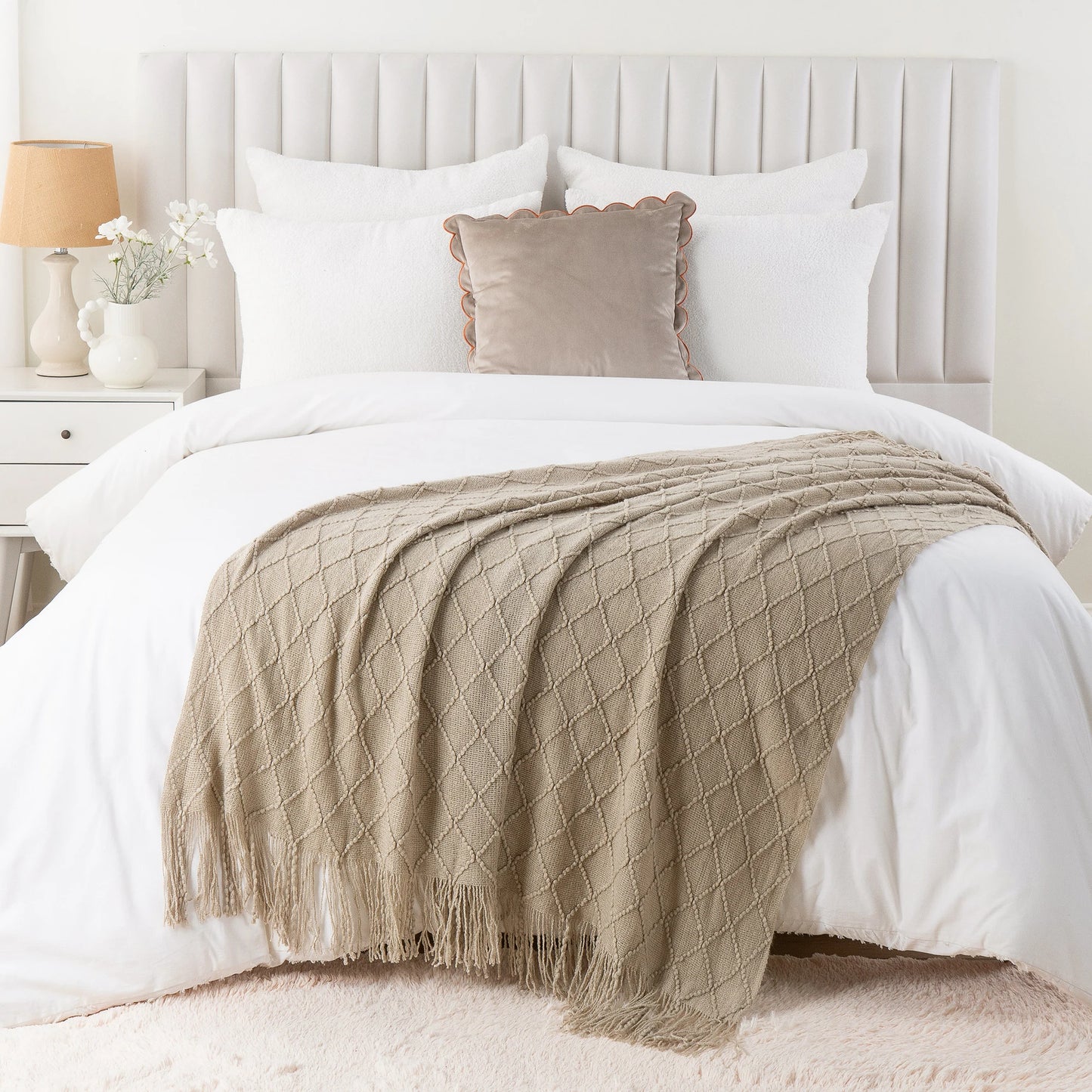 Battilo Plaid Knit Throw