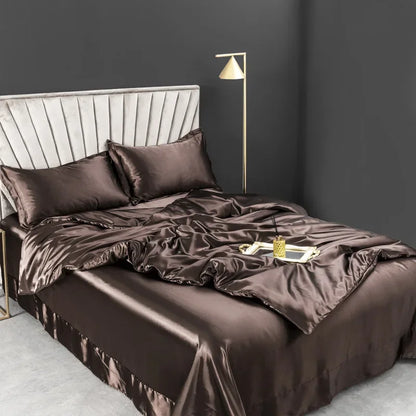 NONECN Silk Bedding Set