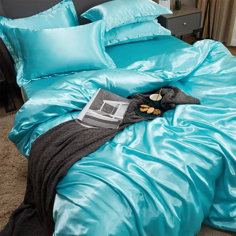 NONECN Silk Bedding Set
