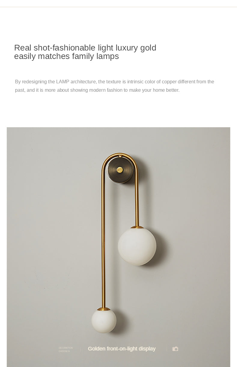Gold Glass Ball Sconce