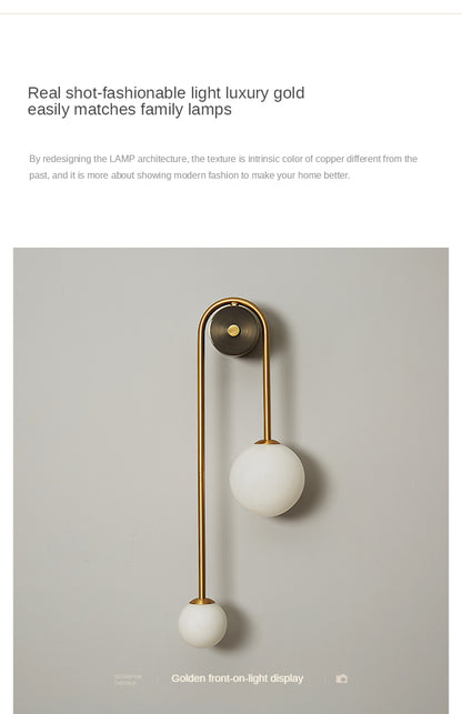 Gold Glass Ball Sconce