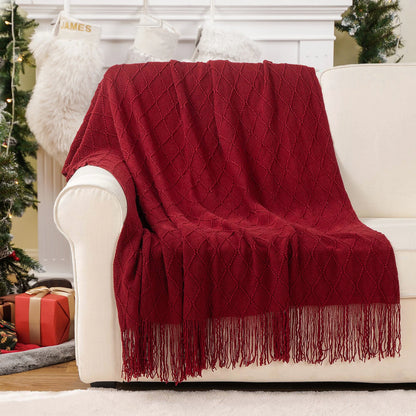 Battilo Plaid Knit Throw