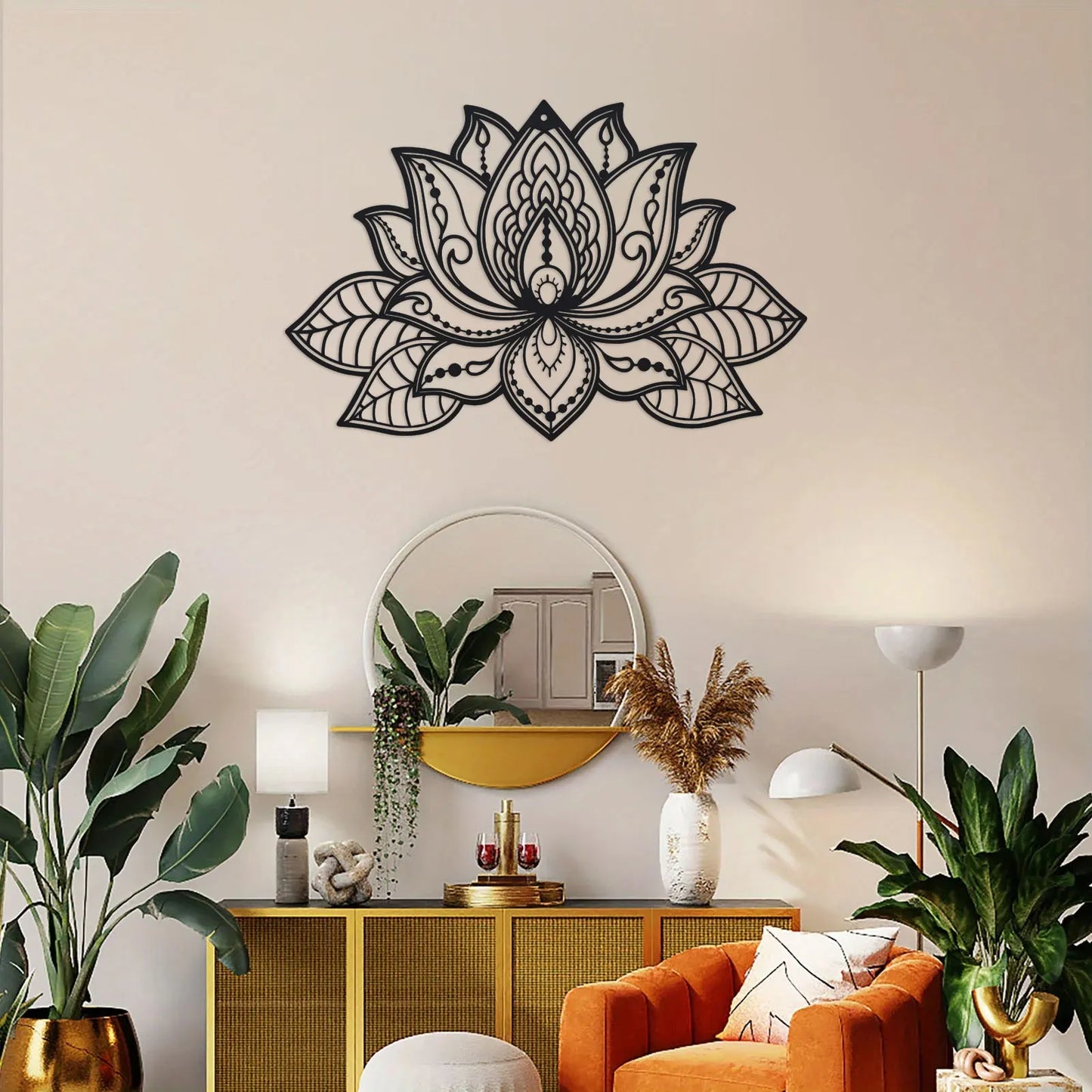 Luxe Steel Lotus Mandala