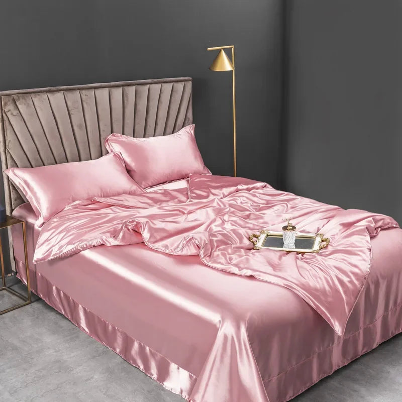 NONECN Silk Bedding Set