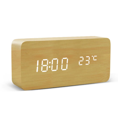 Luxe Wooden LED Alarm Clock