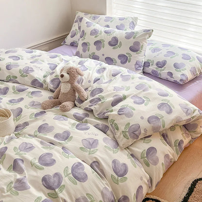 Ins Simple Floral Bedding