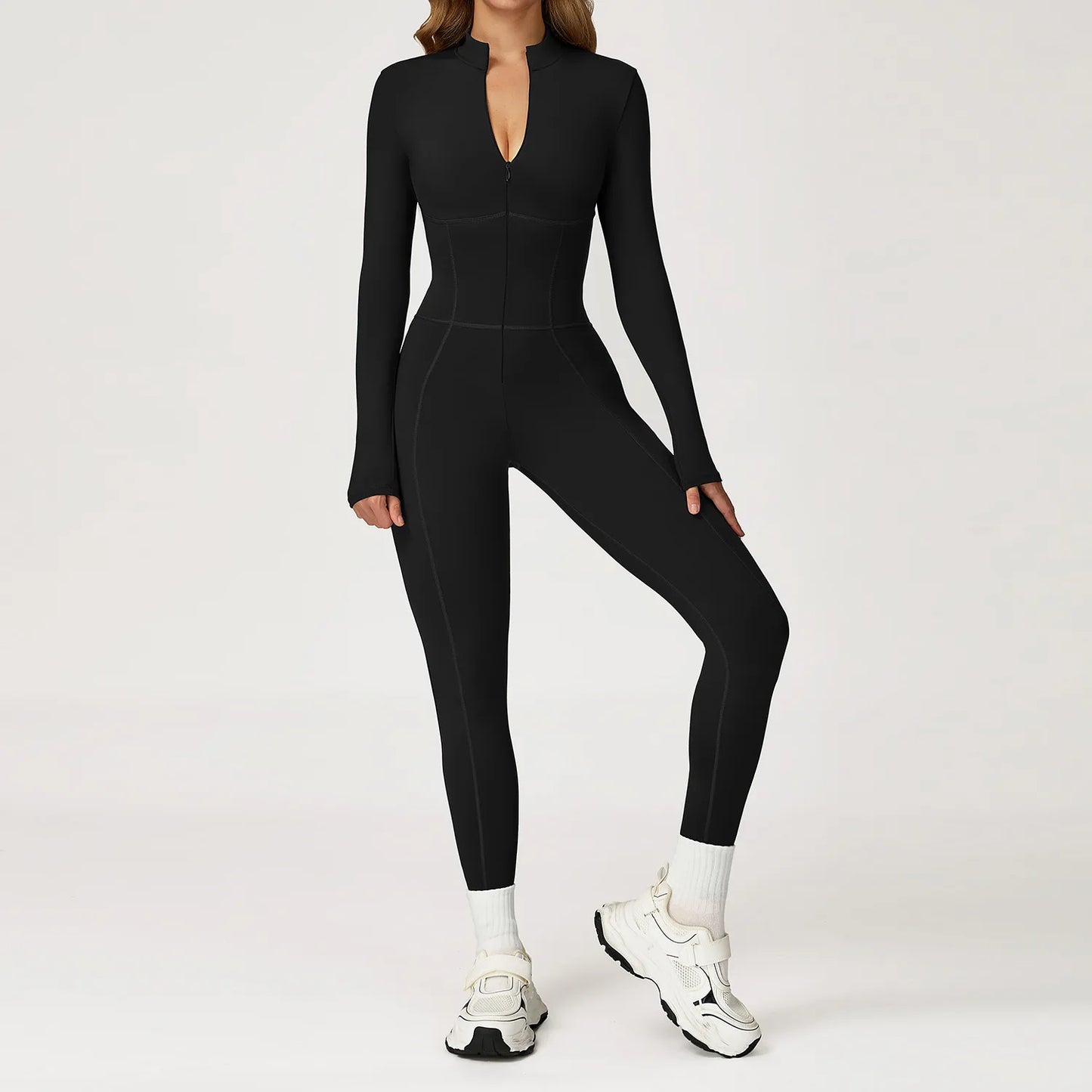 Sculpt Zip Yoga Jumpsuit