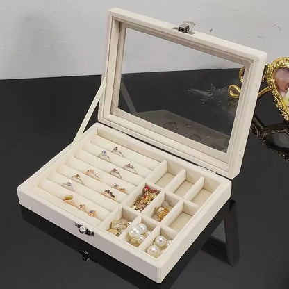 Transparent Velvet Jewelry Box
