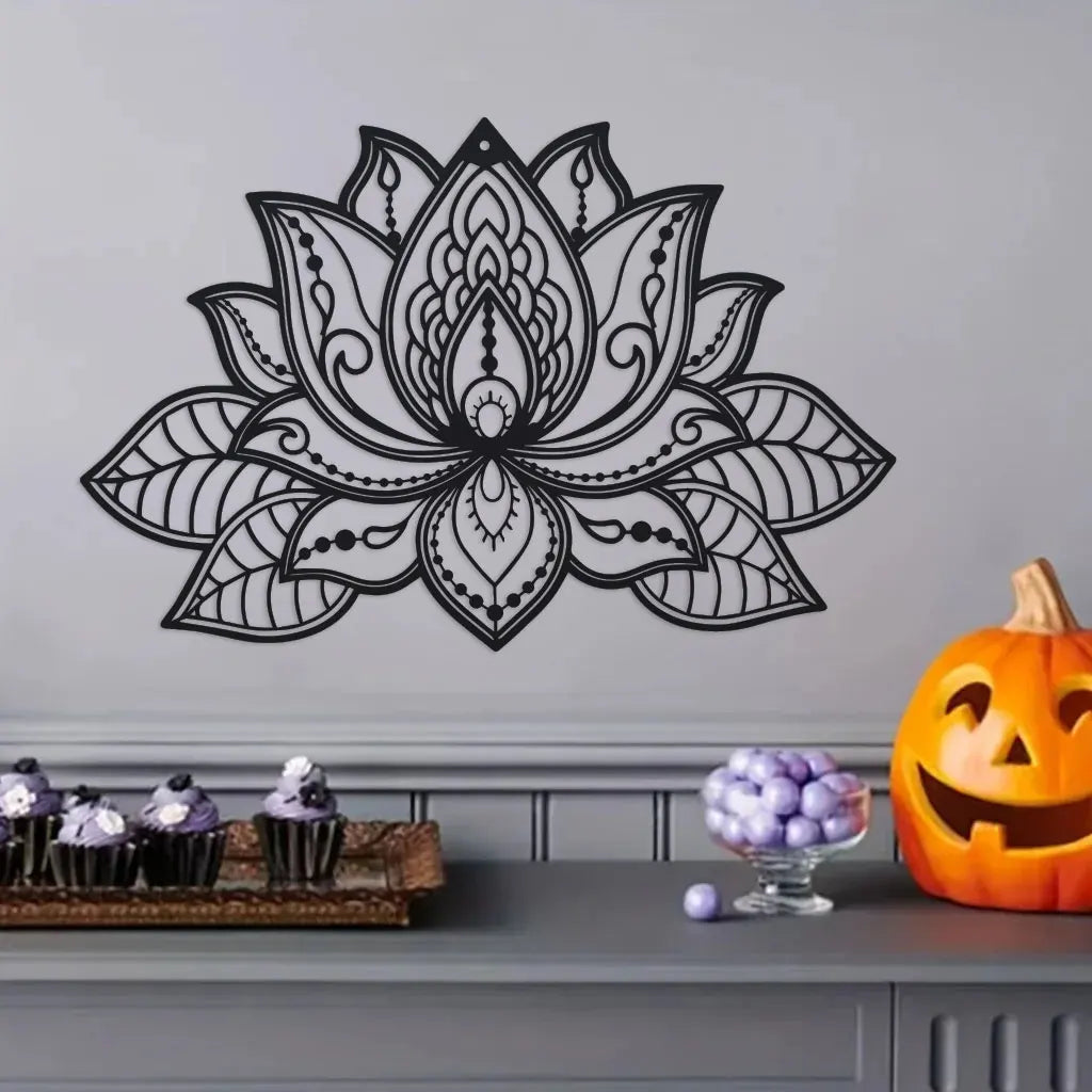 Luxe Steel Lotus Mandala