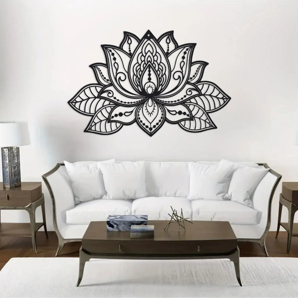 Luxe Steel Lotus Mandala