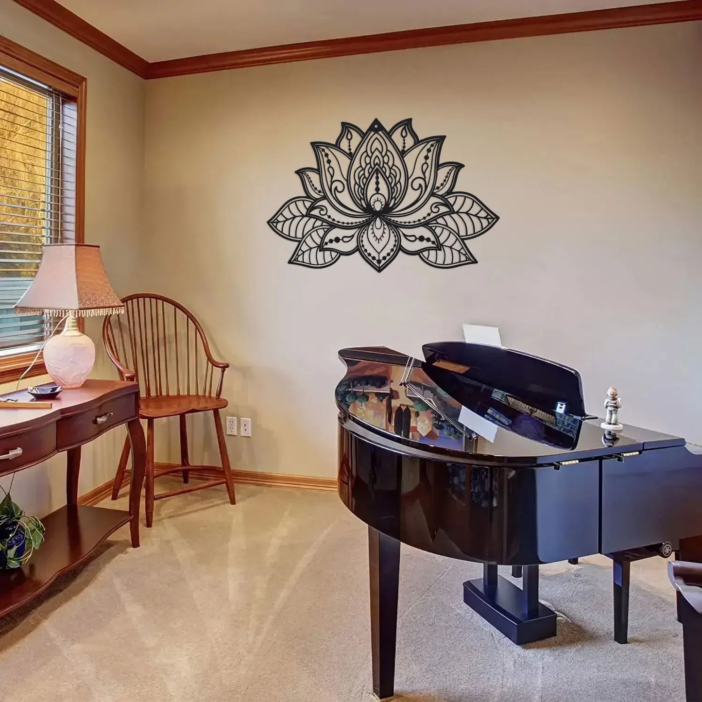 Luxe Steel Lotus Mandala