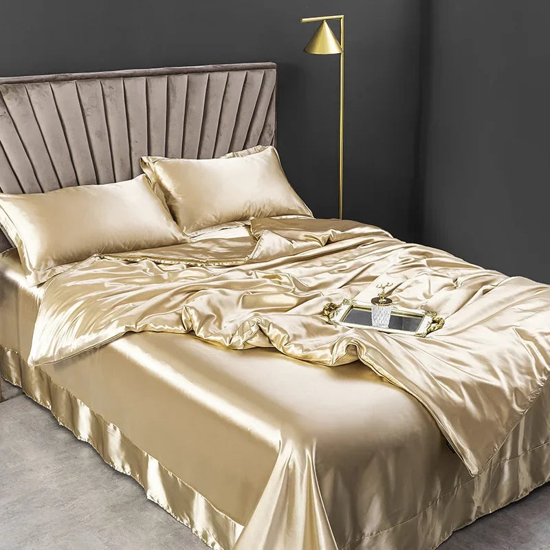NONECN Silk Bedding Set