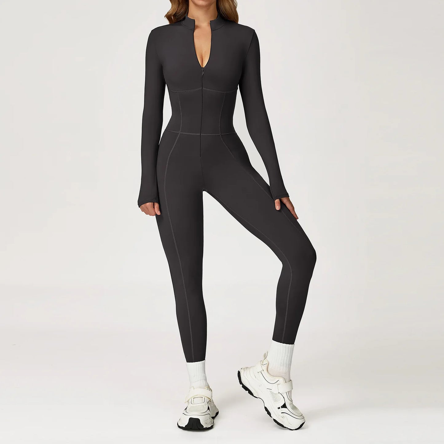 Sculpt Zip Yoga Jumpsuit