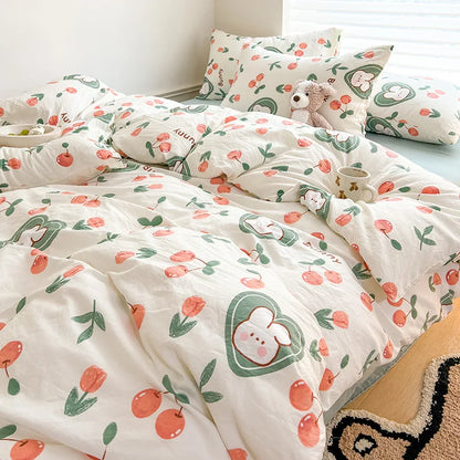 Ins Simple Floral Bedding
